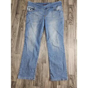 (3/$35) Gloria Vanderbilt Jeans Women 16 Short Blue Amanda Pull On Stretch Denim